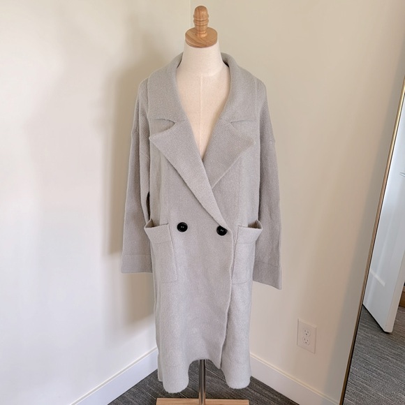 Show Me Your MuMu Jackets & Blazers - 💋 SHOW ME YOUR MUMU | Melrose Sweater Jacket in Grey Knit | Size: Small